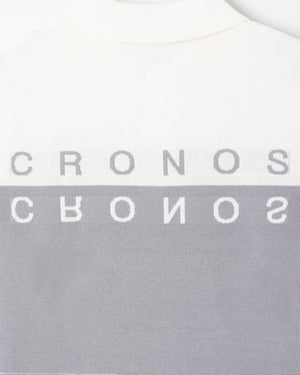 CRONOS BLACK DUAL TONE POLO【WHITE×GRAY】
