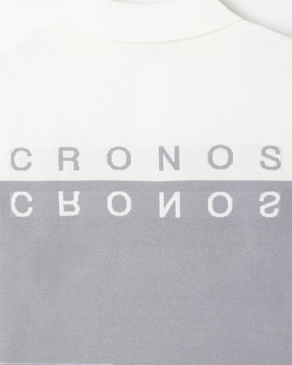 CRONOS BLACK DUAL TONE POLO【WHITE×GRAY】