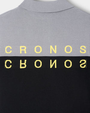 CRONOS BLACK DUAL TONE POLO【GRAY×YELLOW】