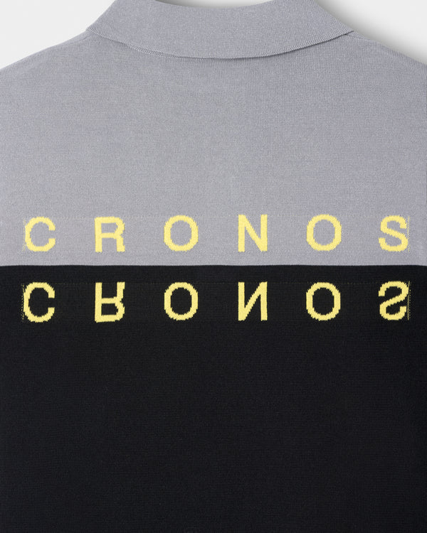 CRONOS BLACK DUAL TONE POLO【GRAY×YELLOW】