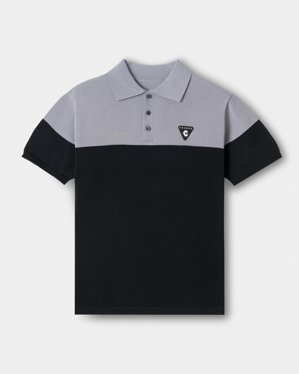 CRONOS BLACK DUAL TONE POLO【GRAY×BLACK】