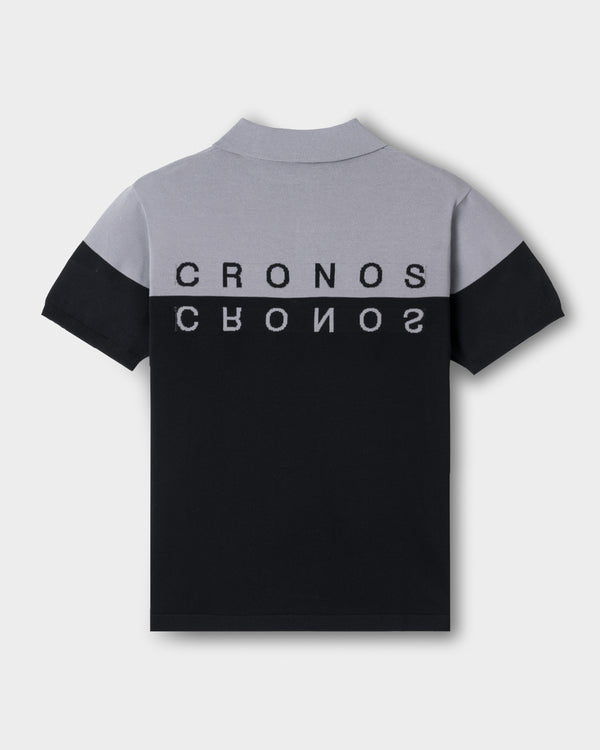 CRONOS BLACK DUAL TONE POLO【GRAY×BLACK】