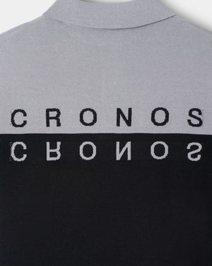 CRONOS BLACK DUAL TONE POLO【GRAY×BLACK】