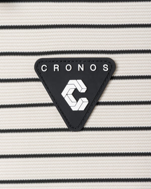 CRONOS BLACK WOMEN SHARP BORDER POLO【BEIGE×BLACK】