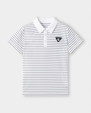 CRONOS BLACK WOMEN SHARP BORDER POLO【WHITE×BLACK】
