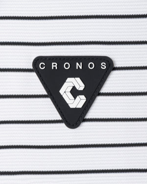 CRONOS BLACK WOMEN SHARP BORDER POLO【WHITE×BLACK】