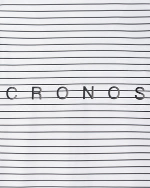 CRONOS BLACK WOMEN SHARP BORDER POLO【WHITE×BLACK】