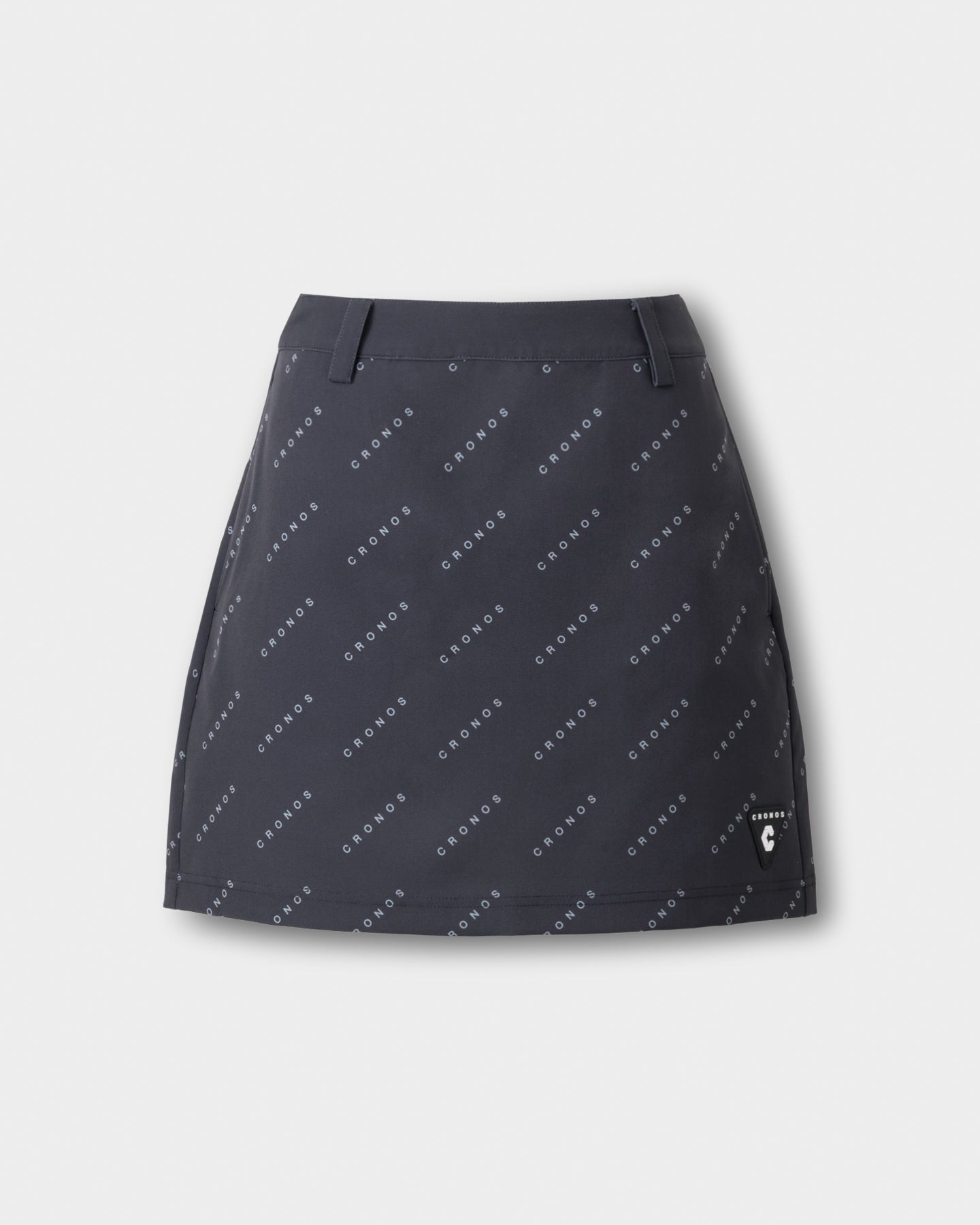 CRONOS BLACK WOMEN MONOGRAM SKIRT【BLACK】