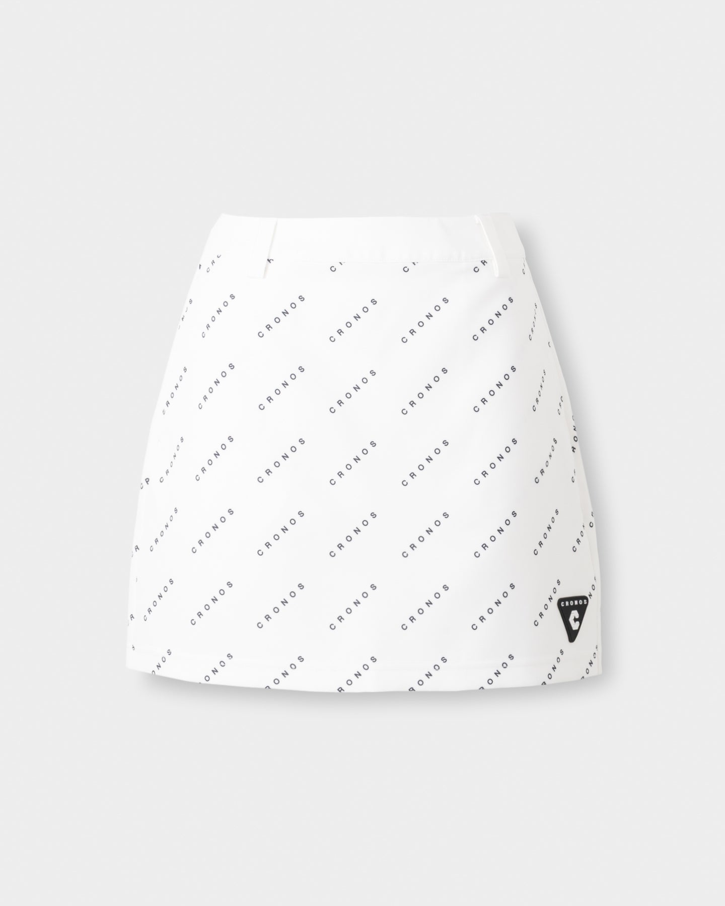 CRONOS BLACK WOMEN MONOGRAM SKIRT【WHITE】