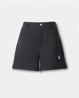 CRONOS BLACK WOMEN MONOCHROME SHORTS【BLACK×YELLOW】