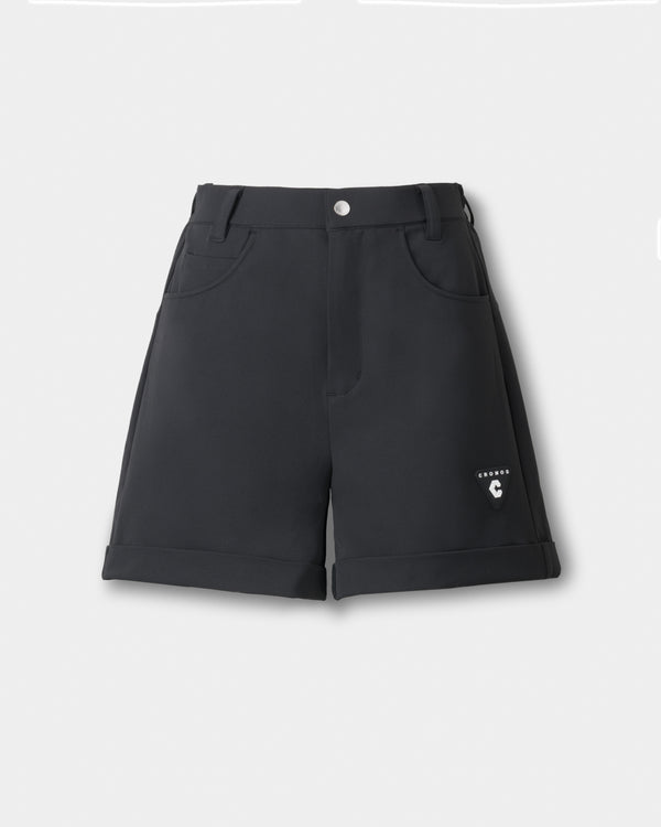 CRONOS BLACK WOMEN MONOCHROME SHORTS【BLACK×YELLOW】