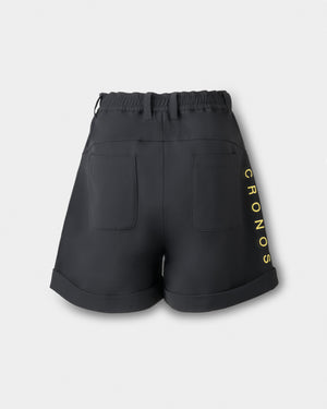 CRONOS BLACK WOMEN MONOCHROME SHORTS【BLACK×YELLOW】