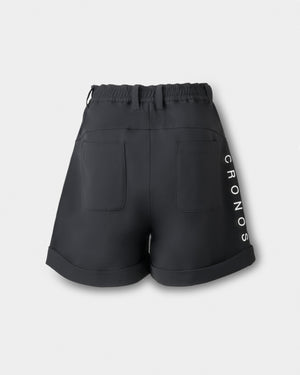 CRONOS BLACK WOMEN MONOCHROME SHORTS【BLACK×WHITE】