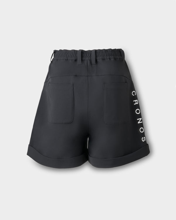 CRONOS BLACK WOMEN MONOCHROME SHORTS【BLACK×WHITE】