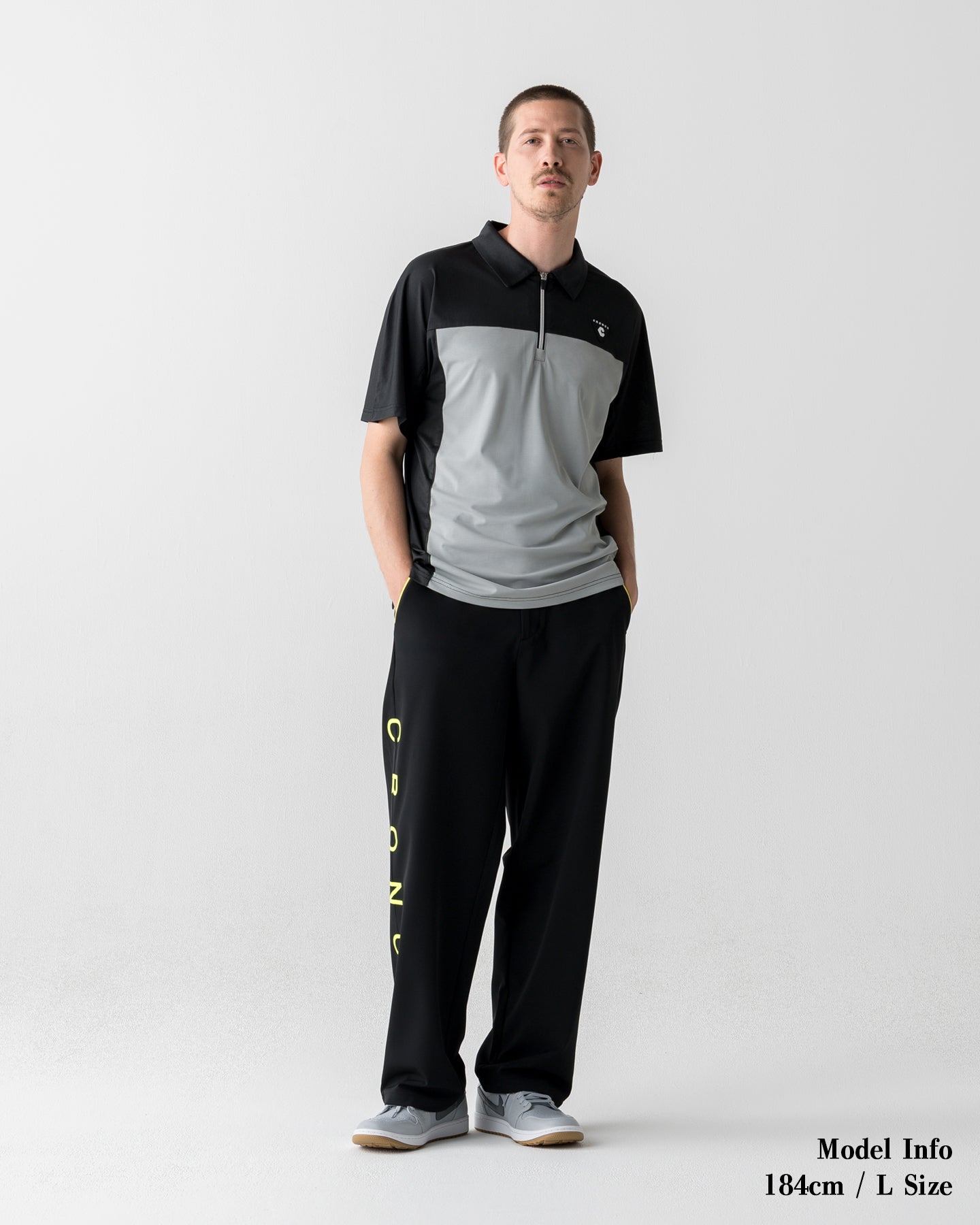 CRONOS BLACK DUAL TONE PANTS【BLACK×YELLOW】