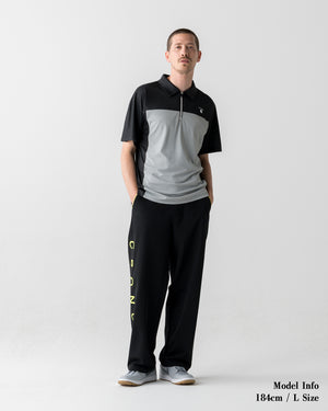 CRONOS BLACK DUAL TONE HALF ZIP POLO【BLACK×YELLOW】
