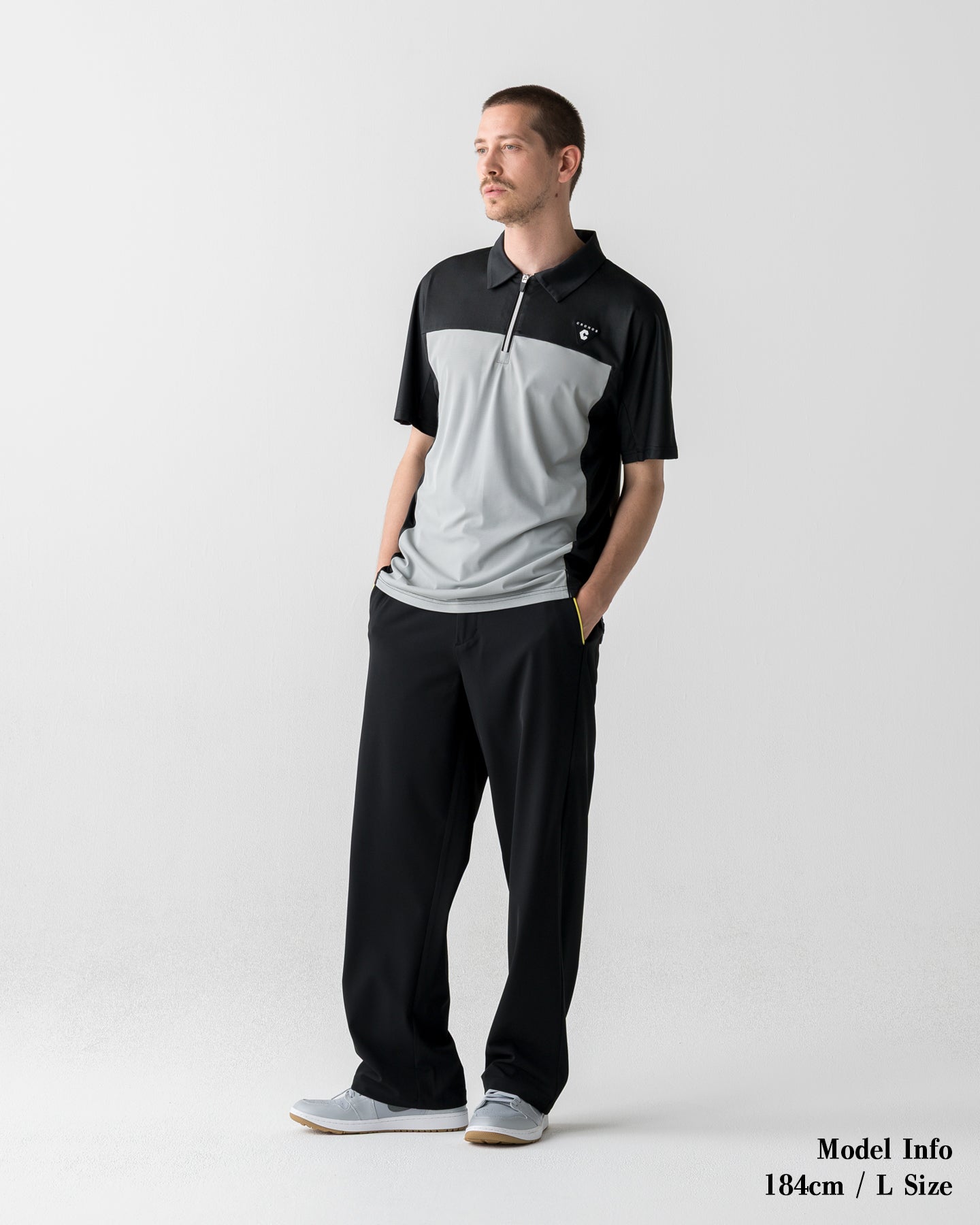 CRONOS BLACK DUAL TONE PANTS【BLACK×YELLOW】