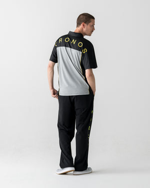 CRONOS BLACK DUAL TONE HALF ZIP POLO【BLACK×YELLOW】