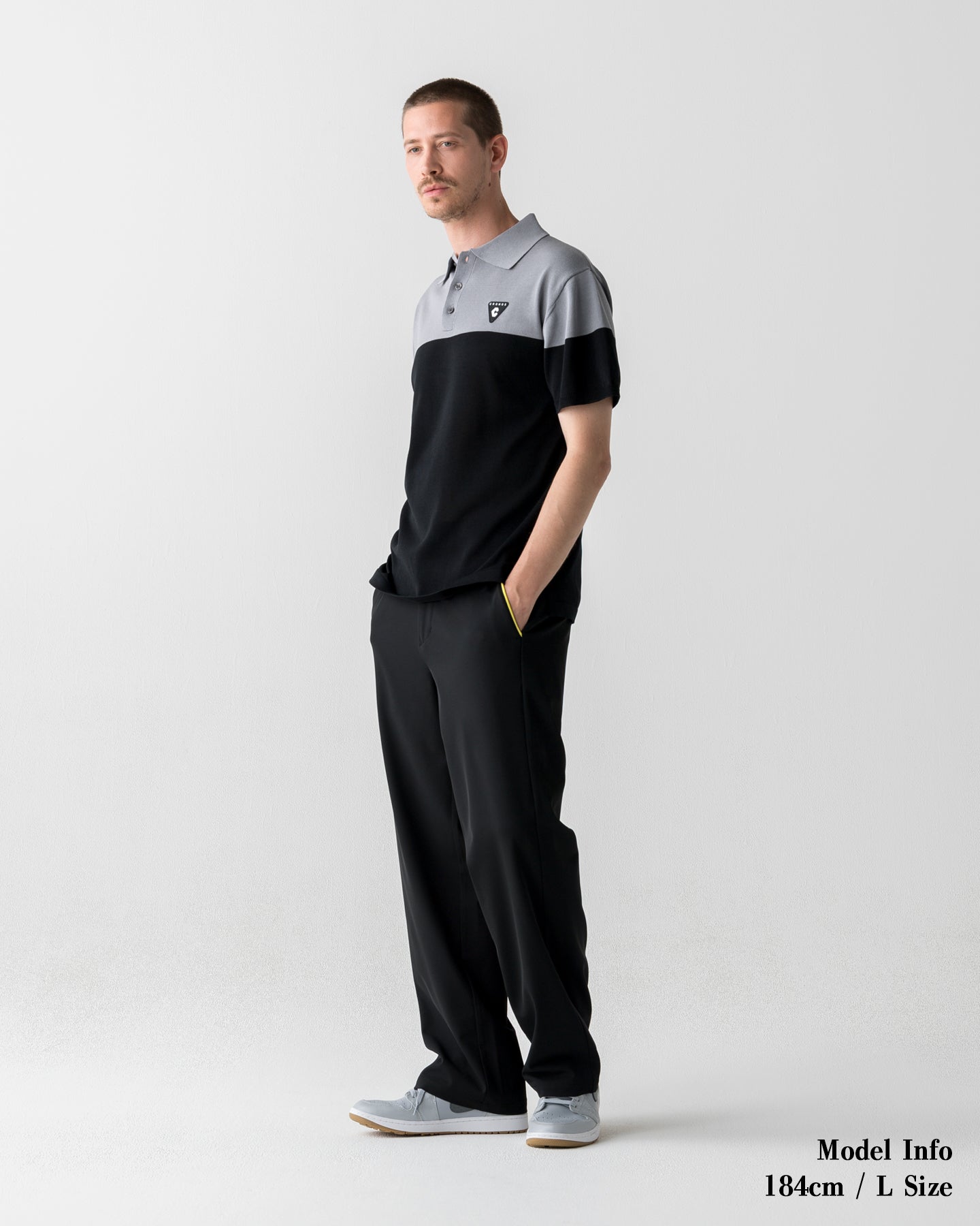 CRONOS BLACK DUAL TONE POLO【GRAY×BLACK】