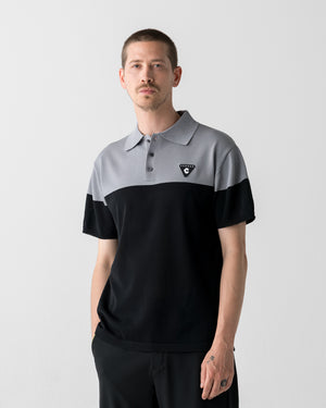 CRONOS BLACK DUAL TONE POLO【GRAY×YELLOW】