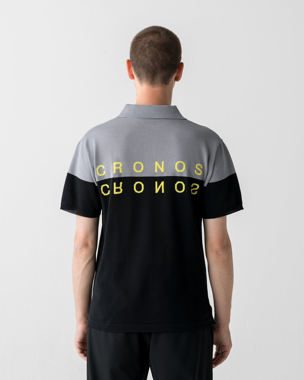 CRONOS BLACK DUAL TONE POLO【GRAY×YELLOW】