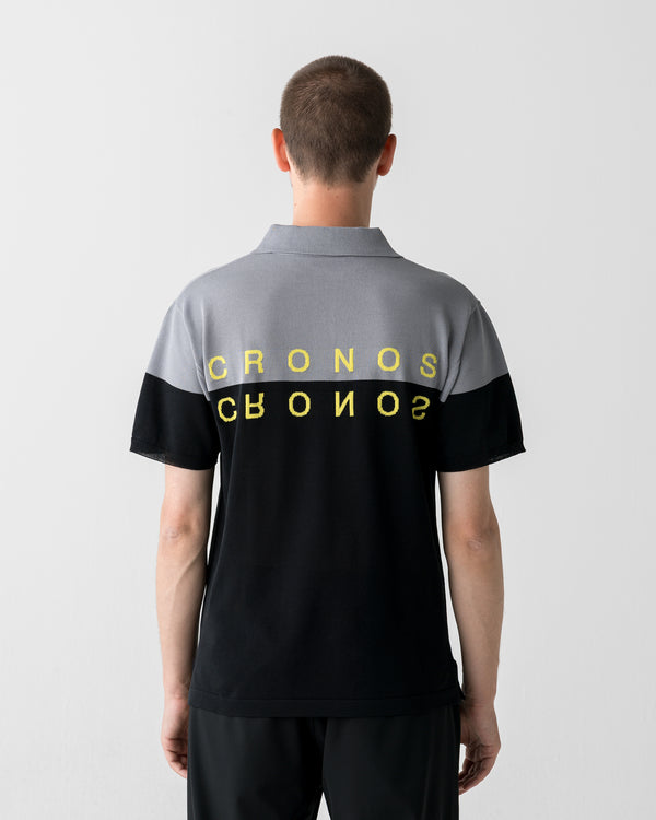 CRONOS BLACK DUAL TONE POLO【GRAY×YELLOW】