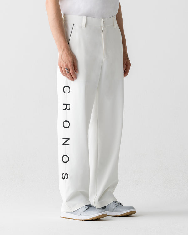 CRONOS BLACK DUAL TONE PANTS【WHITE×BLACK】