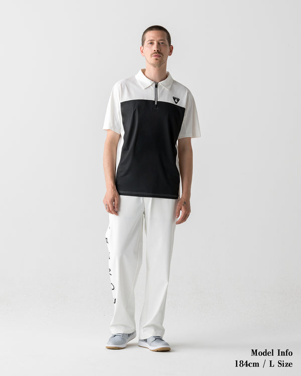 CRONOS BLACK DUAL TONE PANTS【WHITE×BLACK】