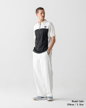 CRONOS BLACK DUAL TONE PANTS【WHITE×BLACK】