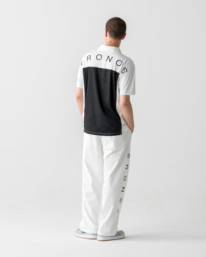 CRONOS BLACK DUAL TONE PANTS【WHITE×BLACK】