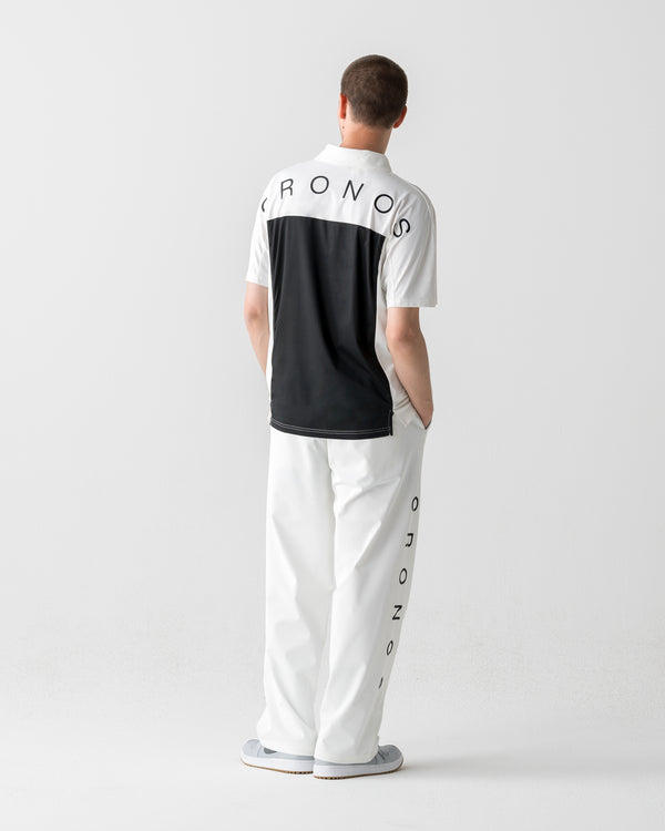 CRONOS BLACK DUAL TONE PANTS【WHITE×BLACK】