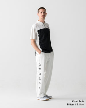 CRONOS BLACK DUAL TONE PANTS【WHITE×BLACK】