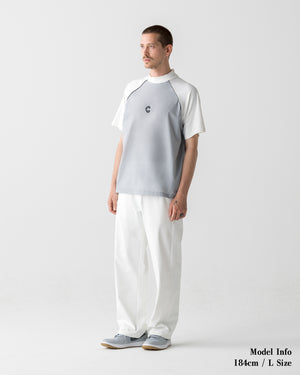 CRONOS BLACK DUAL TONE PANTS【WHITE×BLACK】