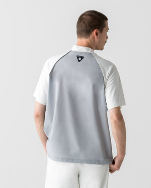 CRONOS BLACK SWITCHING MOCK NECK【WHITE×GRAY】