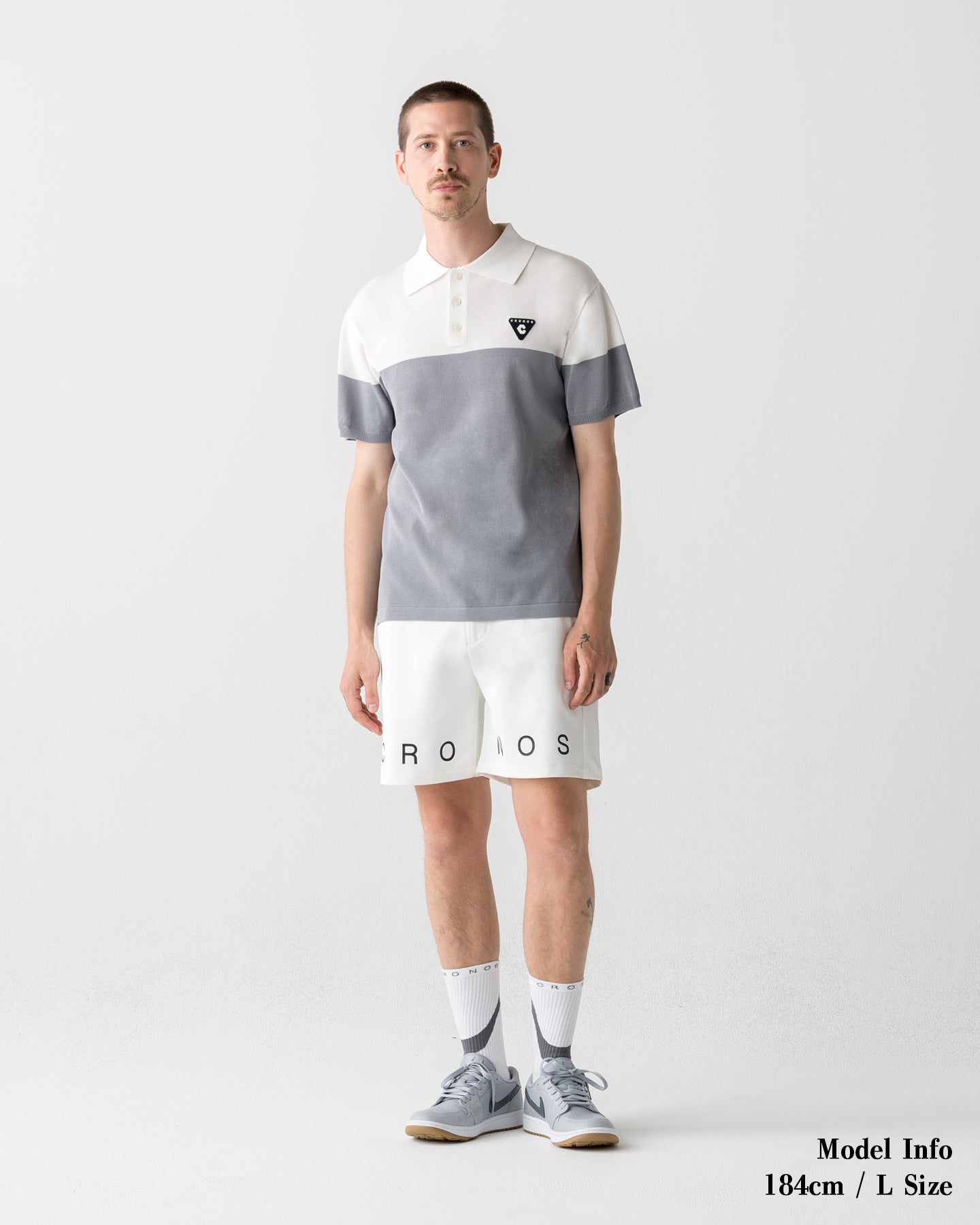 CRONOS BLACK DUAL TONE SHORTS【WHITE×BLACK】