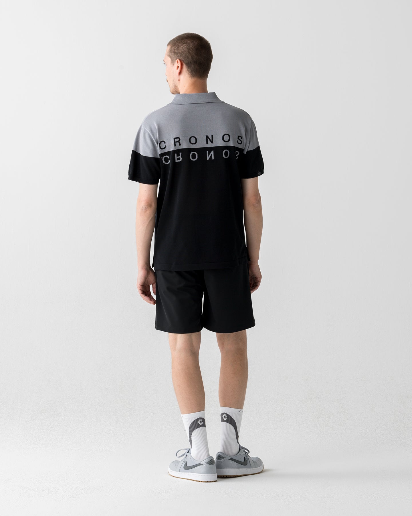 CRONOS BLACK DUAL TONE SHORTS【BLACK×WHITE】