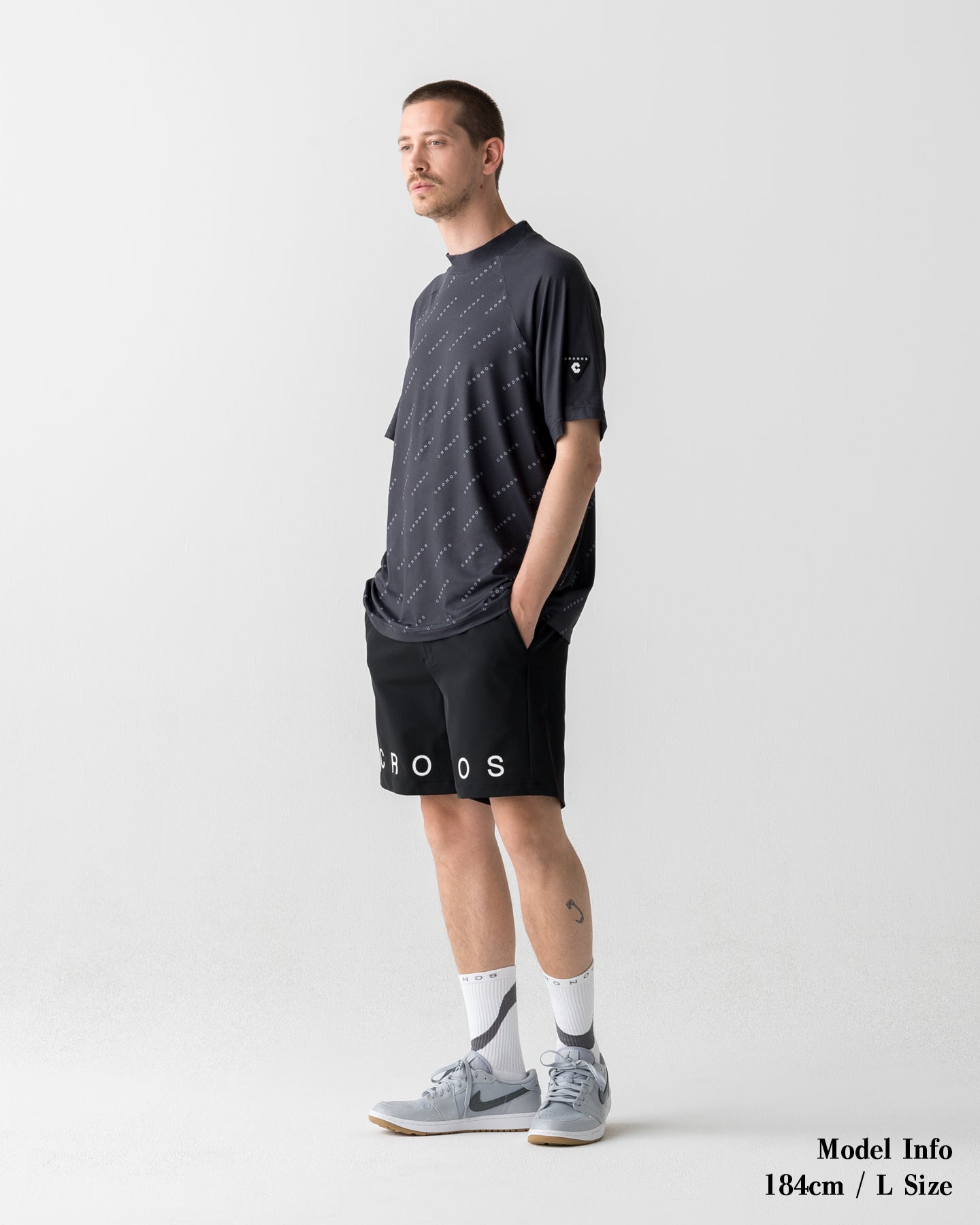 CRONOS BLACK DUAL TONE SHORTS【BLACK×WHITE】