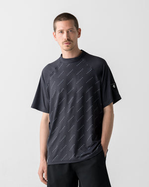 CRONOS BLACK MONOGRAM MOCK NECK【BLACK】