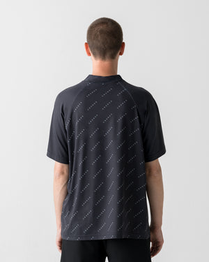 CRONOS BLACK MONOGRAM MOCK NECK【BLACK】
