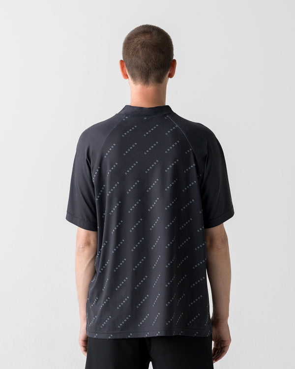 CRONOS BLACK MONOGRAM MOCK NECK【BLACK】