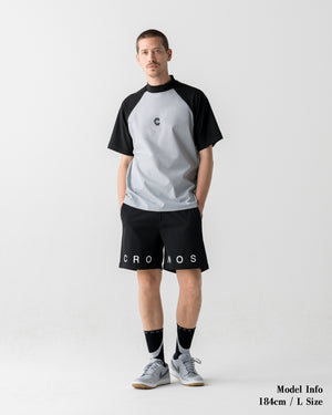 CRONOS BLACK SWITCHING MOCK NECK【BLACK×GRAY】