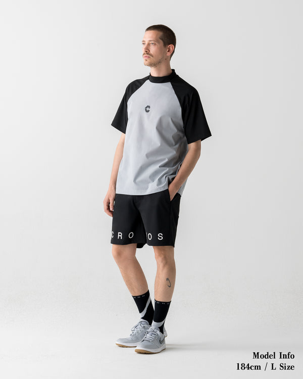 CRONOS BLACK SWITCHING MOCK NECK【BLACK×GRAY】