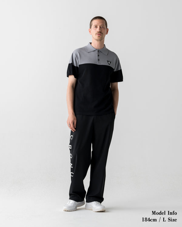 CRONOS BLACK DUAL TONE PANTS【BLACK×WHITE】