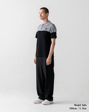 CRONOS BLACK DUAL TONE PANTS【BLACK×WHITE】