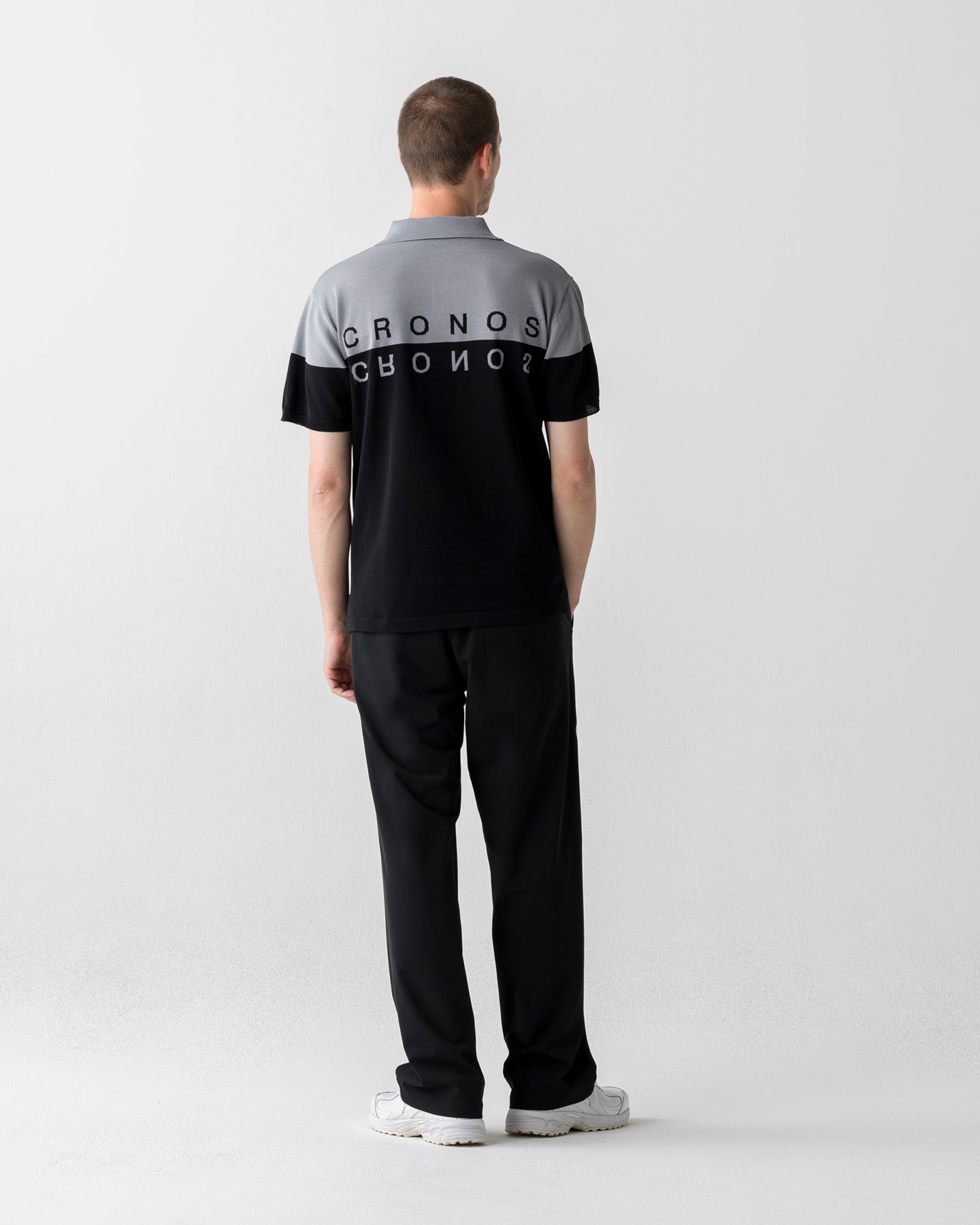 CRONOS BLACK DUAL TONE POLO【GRAY×BLACK】