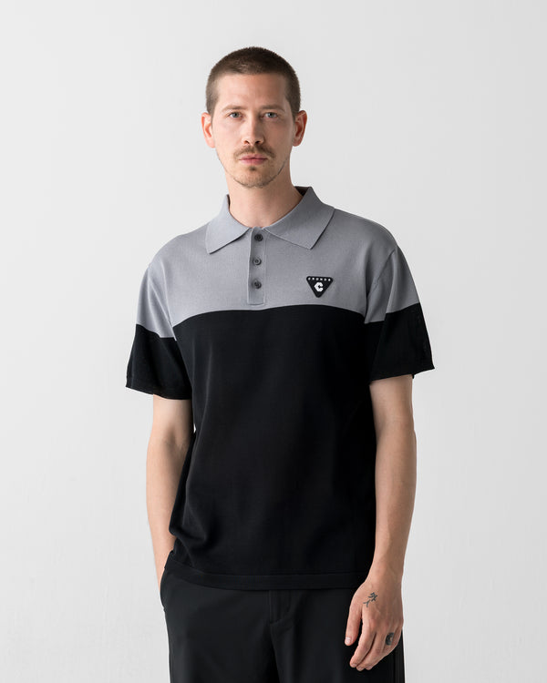 CRONOS BLACK DUAL TONE POLO【GRAY×BLACK】