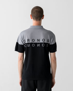 CRONOS BLACK DUAL TONE POLO【GRAY×BLACK】