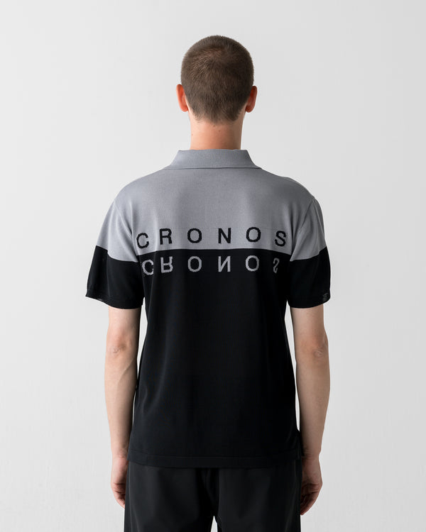 CRONOS BLACK DUAL TONE POLO【GRAY×BLACK】