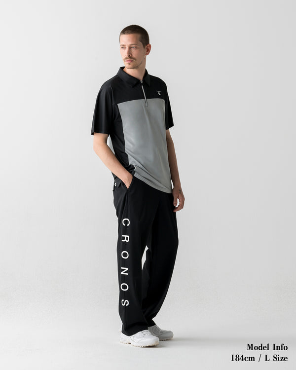 CRONOS BLACK DUAL TONE PANTS【BLACK×WHITE】