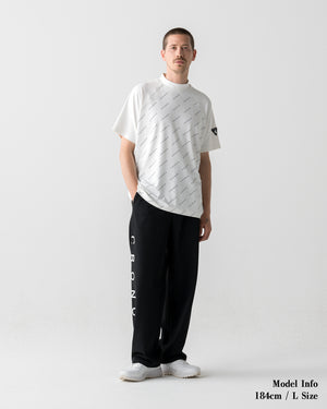 CRONOS BLACK MONOGRAM MOCK NECK【WHITE】